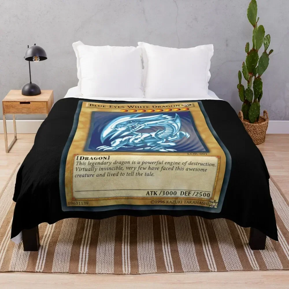 

Blue Eyes White Dragon Yu Gí óh Throw Blanket Tourist For Decorative Sofa anime Sofa Throw Blankets