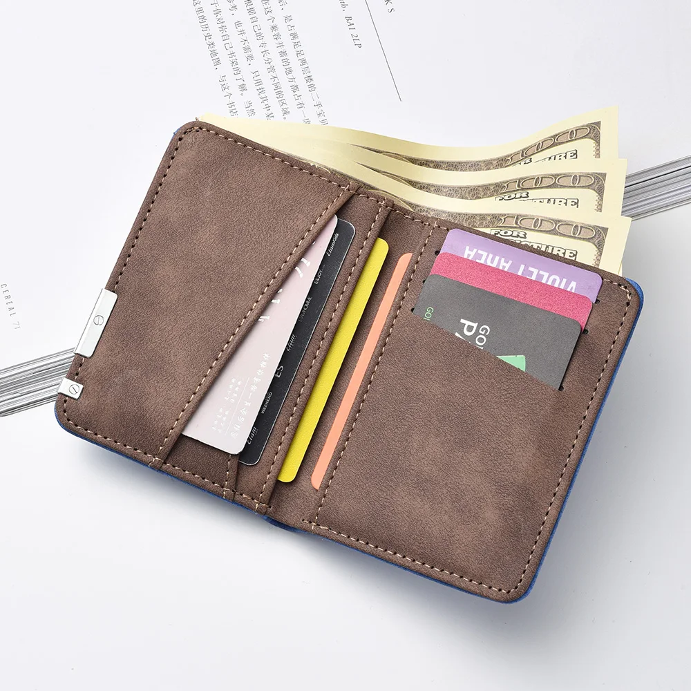 Men's Pixel-Style Cat-Face Design Wallet Casual Simple High-Quality Practical Men's Wallet