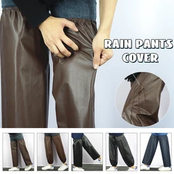 Couvre-jambes de pantalon de pluie en plein air, couvre-jambes imperméables, longueur au genou, PVC, empêche les éclaboussures, accessoires de moto, randonnée, camping, équitation