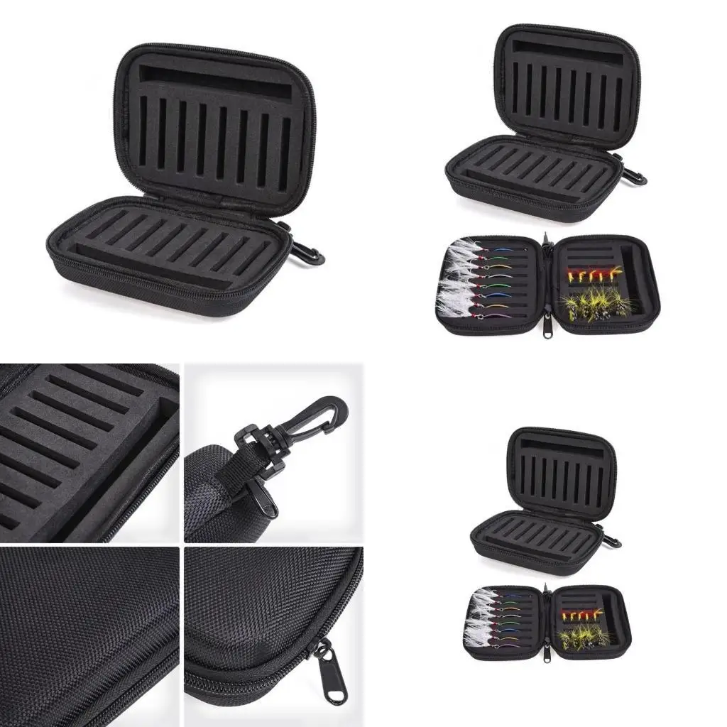 

Y1UC EVA Foam Bag Trouts Hard Fly Fishook Fish Hook Spinner Spoon Baits Storage Case