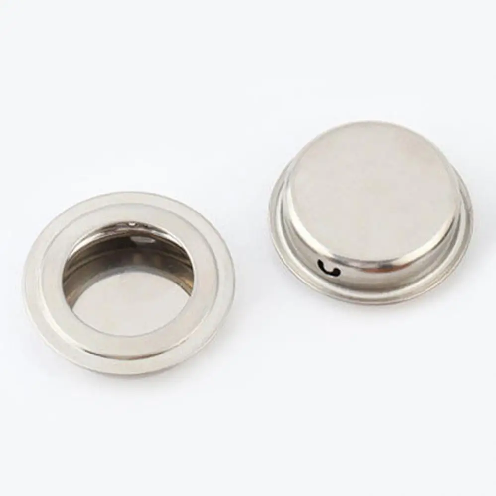 1 Piece 35mm / 1.38 Inch Stainless Steel Recessed Round Flat Handle rust-proof for Bathroom Shower / Drawer