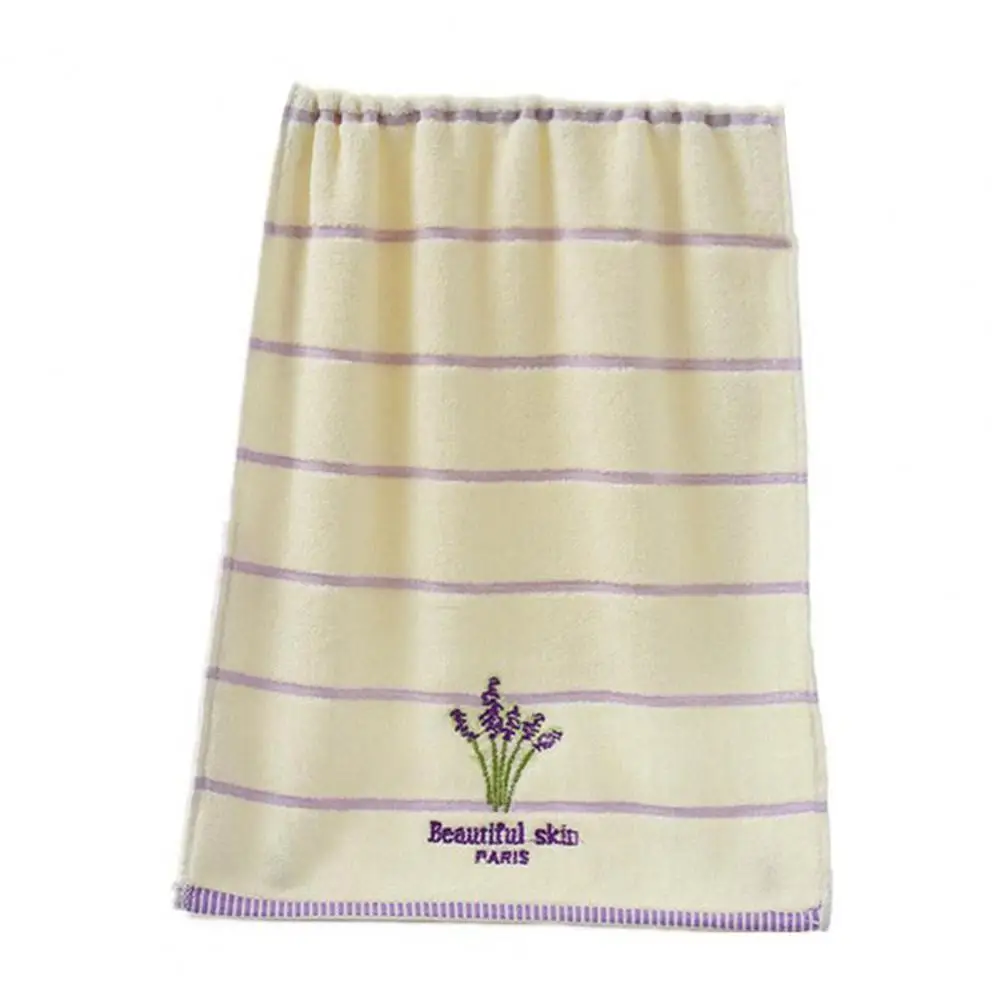 Excellent Washcloth Soft Wiping Washable Lavender Pattern Face Hair Towel Washcloth