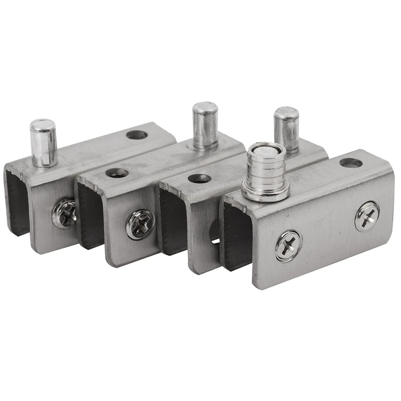 스테인레스 스틸 유리 문짝 피벗 힌지 더블 헤드 마그네틱 캐치 세트, 5-8mm 유리 문짝, 2X