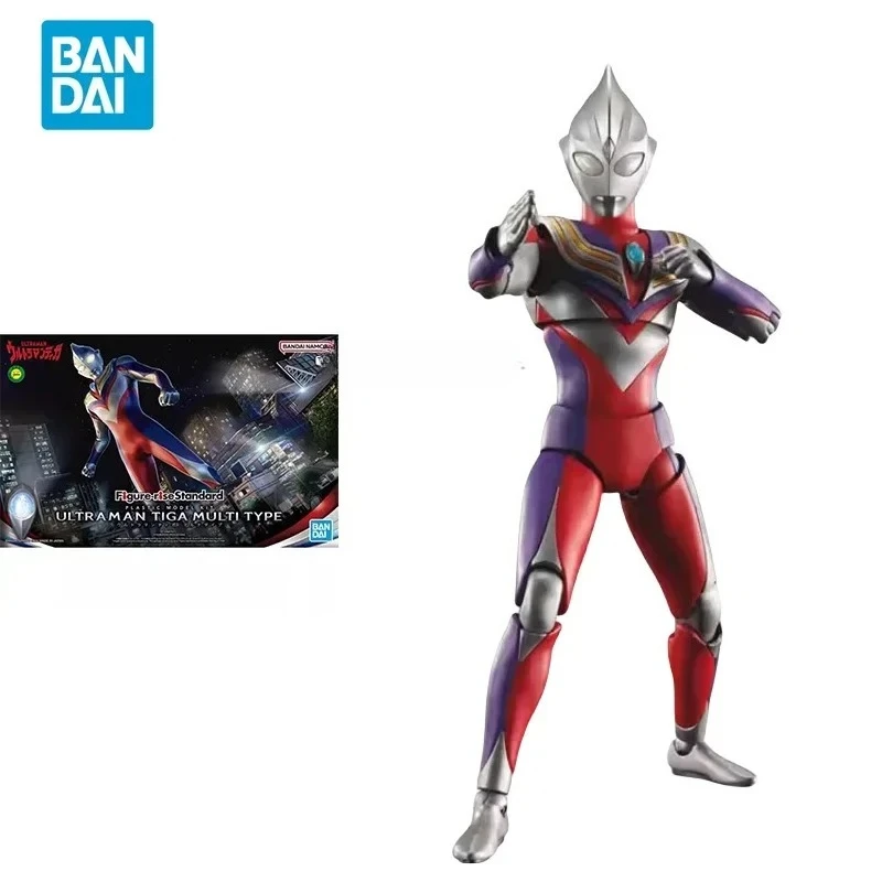 

Bandai Original Anime modelo figura-rise estándar ULTRAMAN TIGA MULTI tipo figura de acción modelo de ensamblaje juguetes regalo