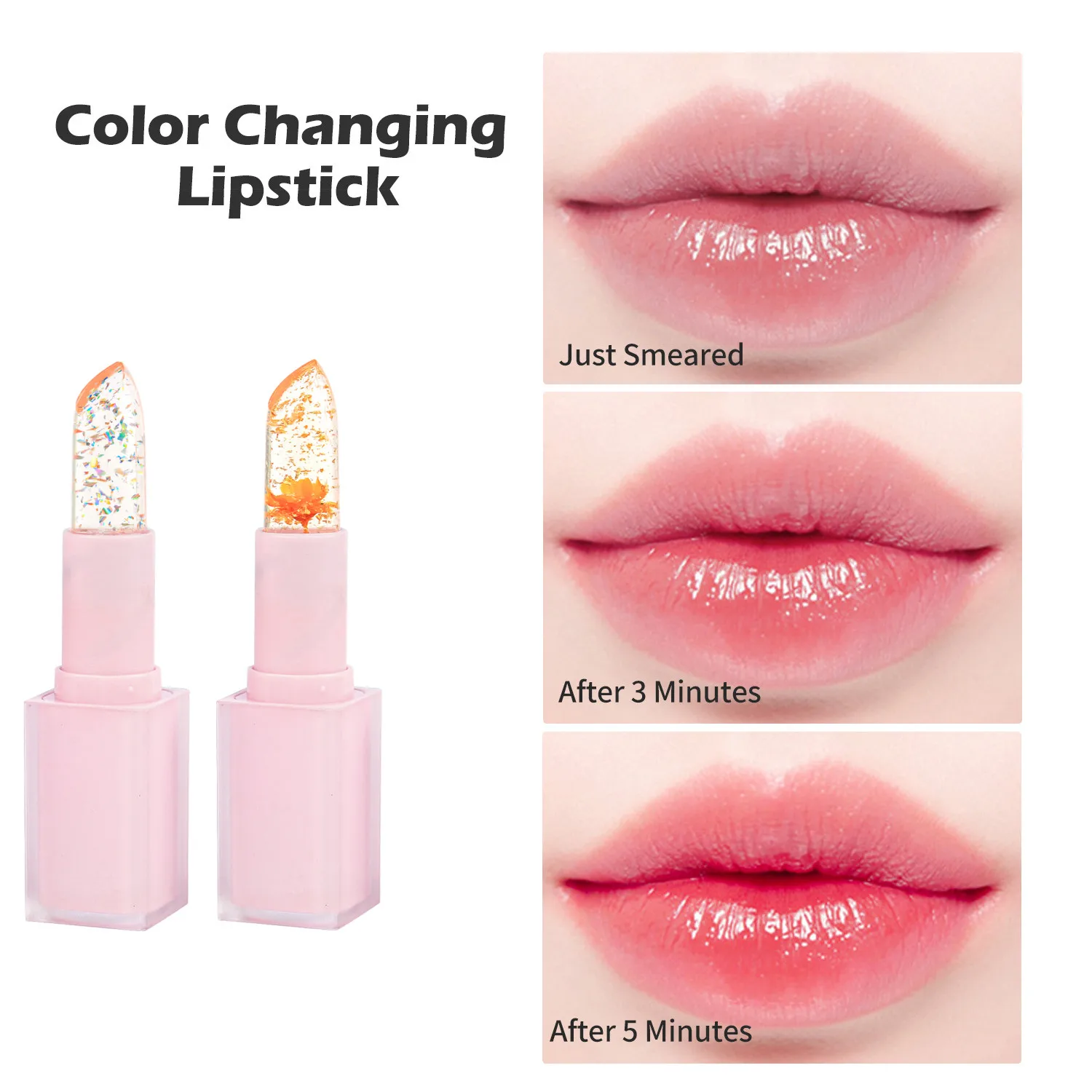 Jelly Lipstick Moisturizer Magic Temperature Color Change Clear Balm Flower Lip Makeup Private Label Wholesale For Business