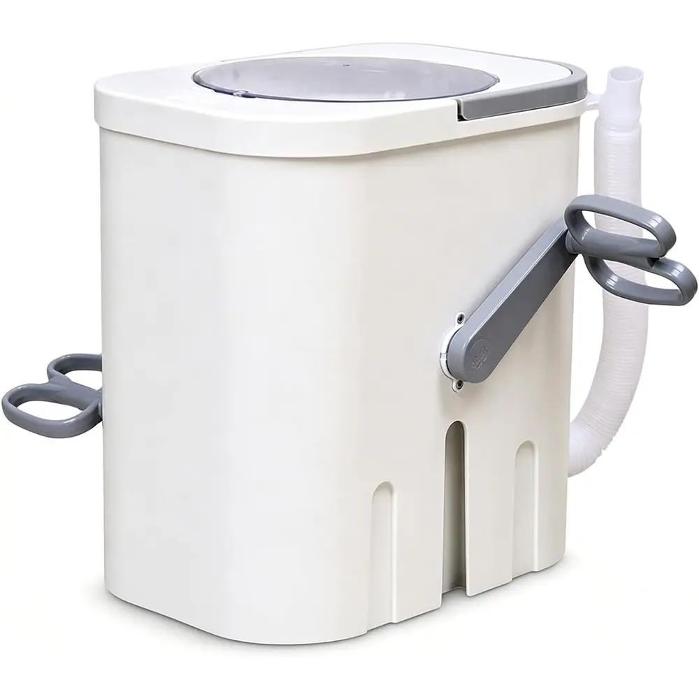

Manual Clothes Washer, Non electric Portable Rotary Washing hine, Compact Hand Crank Rotary Washer or DormiSmall Aparent