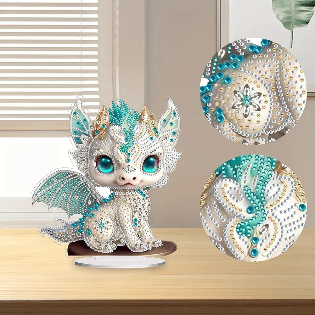 Tiger Diamant Malerei Desktop-Dekorationen Pferd Huhn Tierkreis 5d DIY Diamant Kunst Tischplatte Dekorationen für Büro Desktop-Dekor