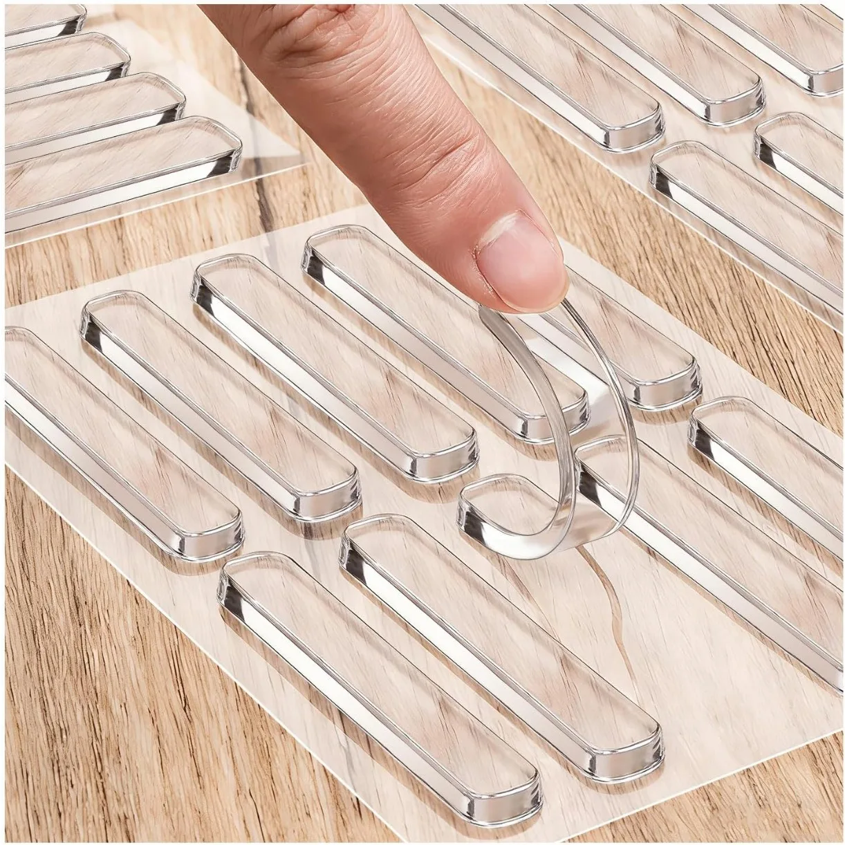 Cabinet Door Bumper, Self Adhesive Glass Table Top Anti Slip Pads Cabinet Bumpers Clear for Sound Dampening Buffer Pads