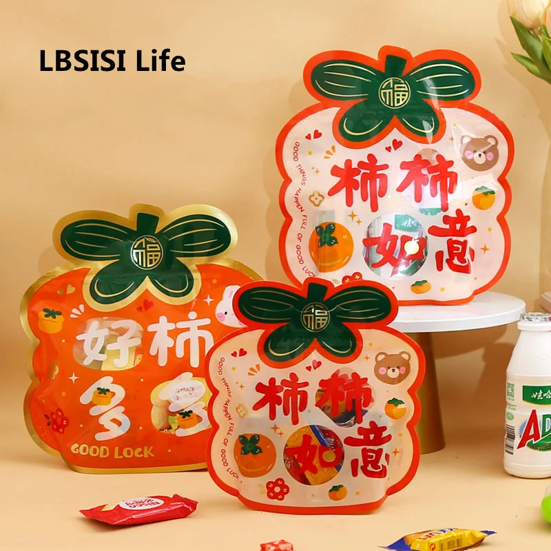 LBSISI Life-bolsas de plástico con asa para el Día de los niños, bolsa con cremallera para regalo de galletas, turrón, dulces, Chocolate, boda china, 50