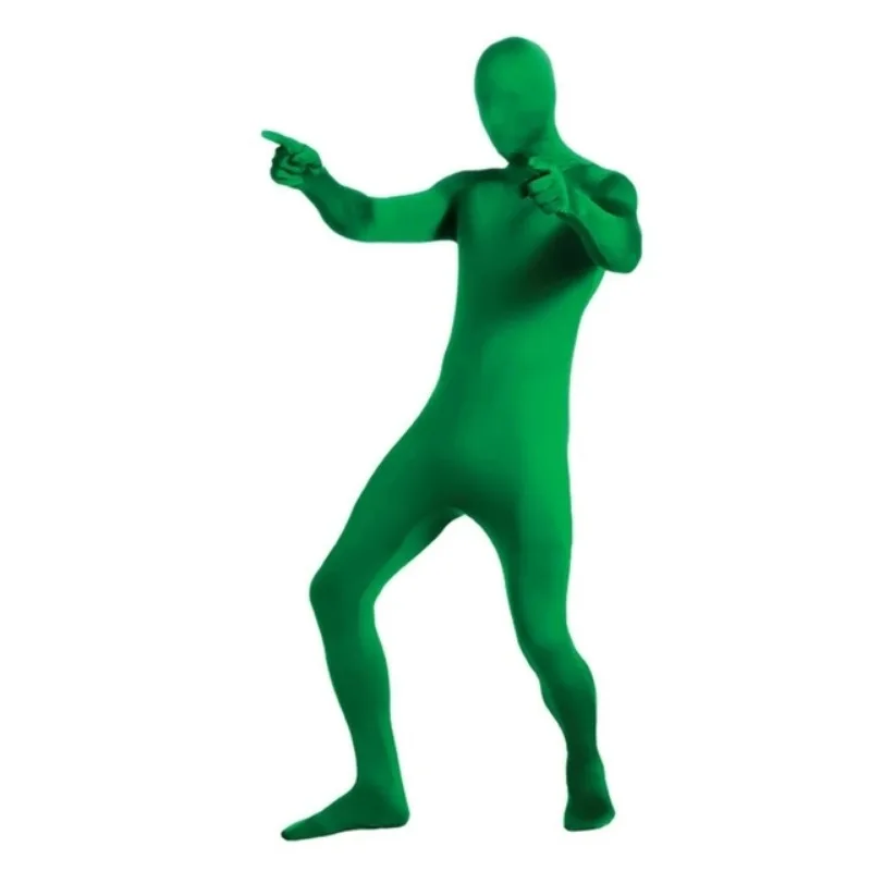 Hot Green Screen Suit Stretchy Skin Body Film Television Background Invisible Effects Tight Chroma Keying Clothes Halloween