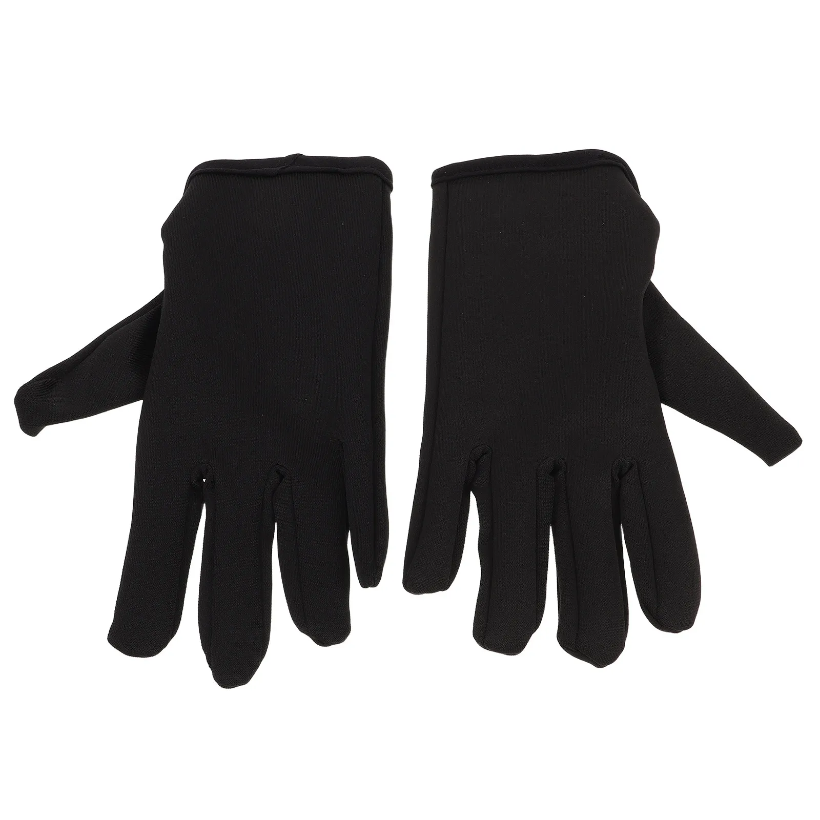 

1Pair Heat Resistant Hair Styling Gloves Thickened Five Finger Protection Adjustable Strap Reusable Gloves for Curling Wand Flat