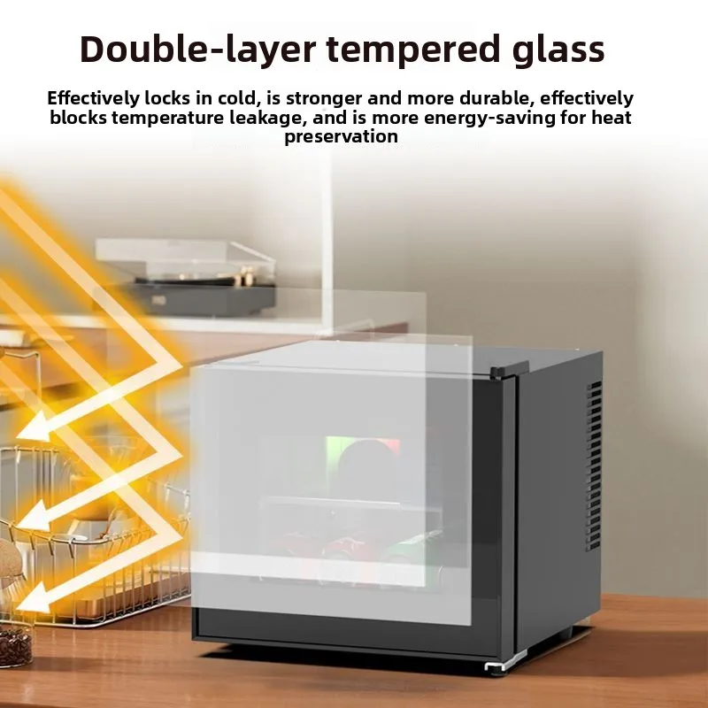 small refrigerator desktop, small skin care product fresh-keeping refrigerator living room 9L energy-saving mini refrigerator