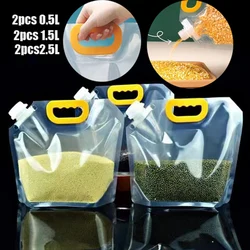 6PCS Grains Sealed Bag Moisture-Proof Insect-Proof Transparent Thickened Food-Grade Storage Bag Kitchen Drink Ice Storage Bag