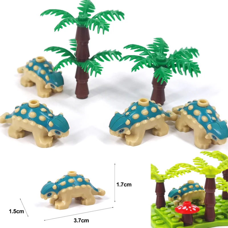 MOC Animal Building Blocks Street View Farm Pasture Zoo Scene Beast Garden Dinosaur DIY Accessories Bricks Halloween Toys Gifts