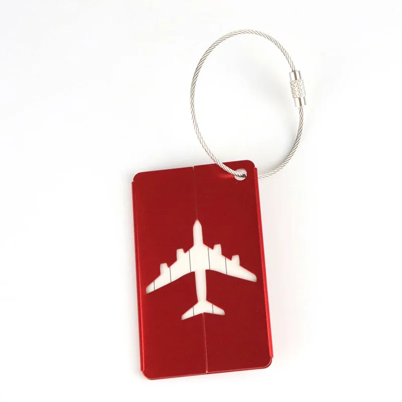 Hübscher fliegender Reisegepäckanhänger aus Metall mit Namenskarte, Flugzeugform, Halter aus Aluminiumlegierung, Gepäck-Boarding-Tag, tragbares Etikett – Detail 9