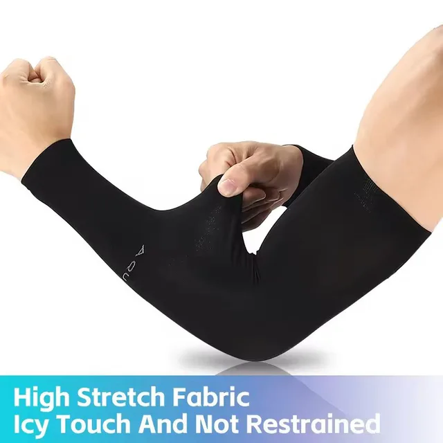 Summer Ice Silk Sports Arm Cover Cycling Sunscreen and UV Protection Outdoor Travel Running Fitness Protective Equipment 4 Summer Ice Silk Sports Arm Cover Cycling Sunscreen and UV Protection Outdoor Travel Running Fitness Protective Equipment 4