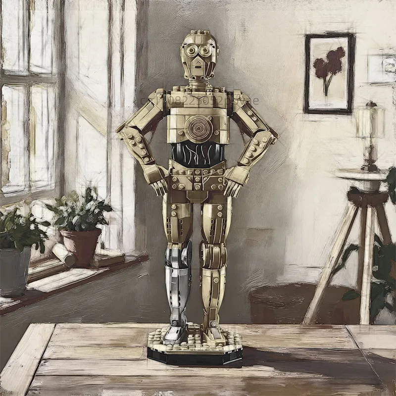 

В наличии 1000 + шт. Модель дроида, строительные блоки, кирпичи, сделай сам, сборка, игрушки для детей, рождественские подарки для мальчиков