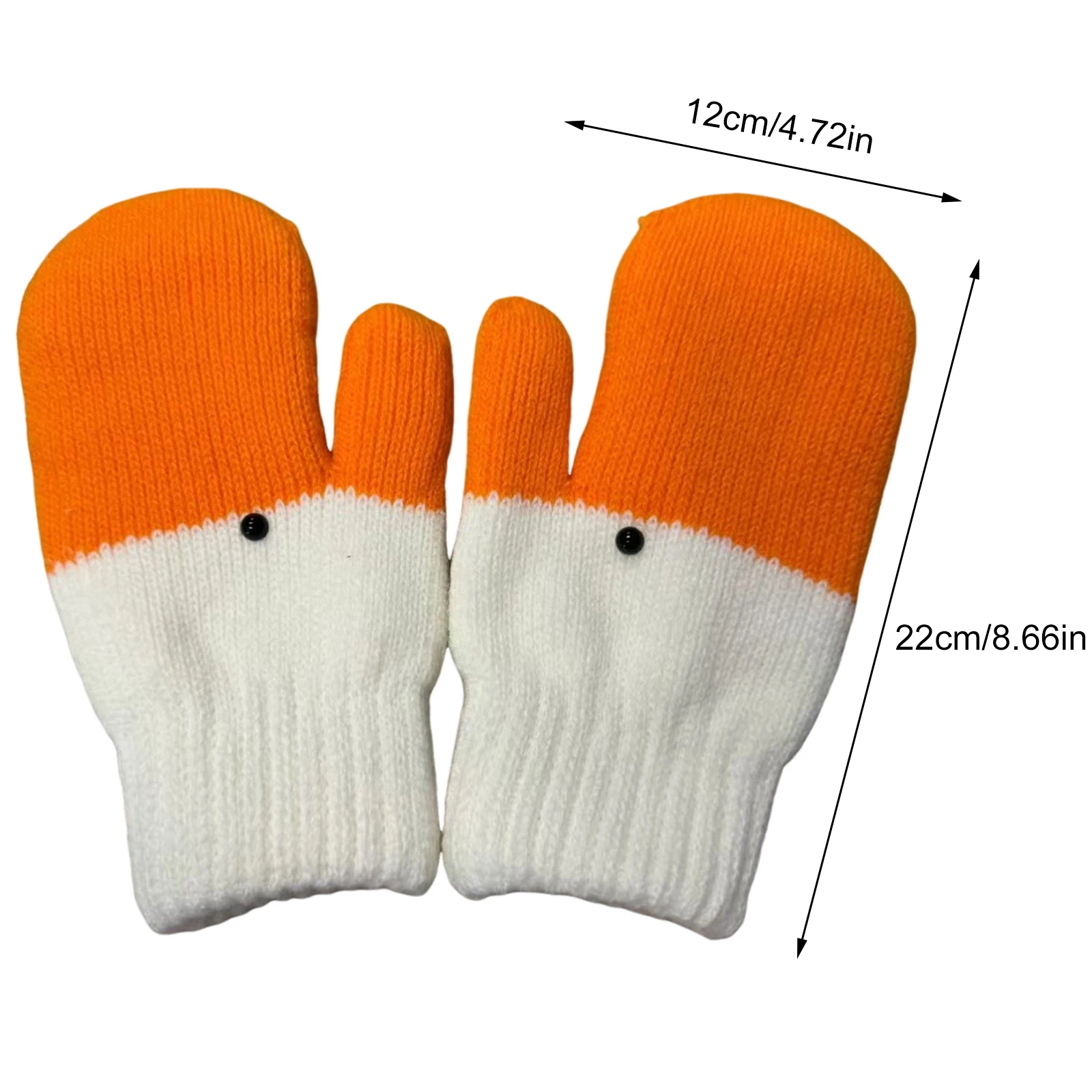 Funny Goose Shape Cold-Proof Full Finger Animal Warm Mittens for Autumn and Winter Creative Knitting Gloves Gift for Women Men view 6