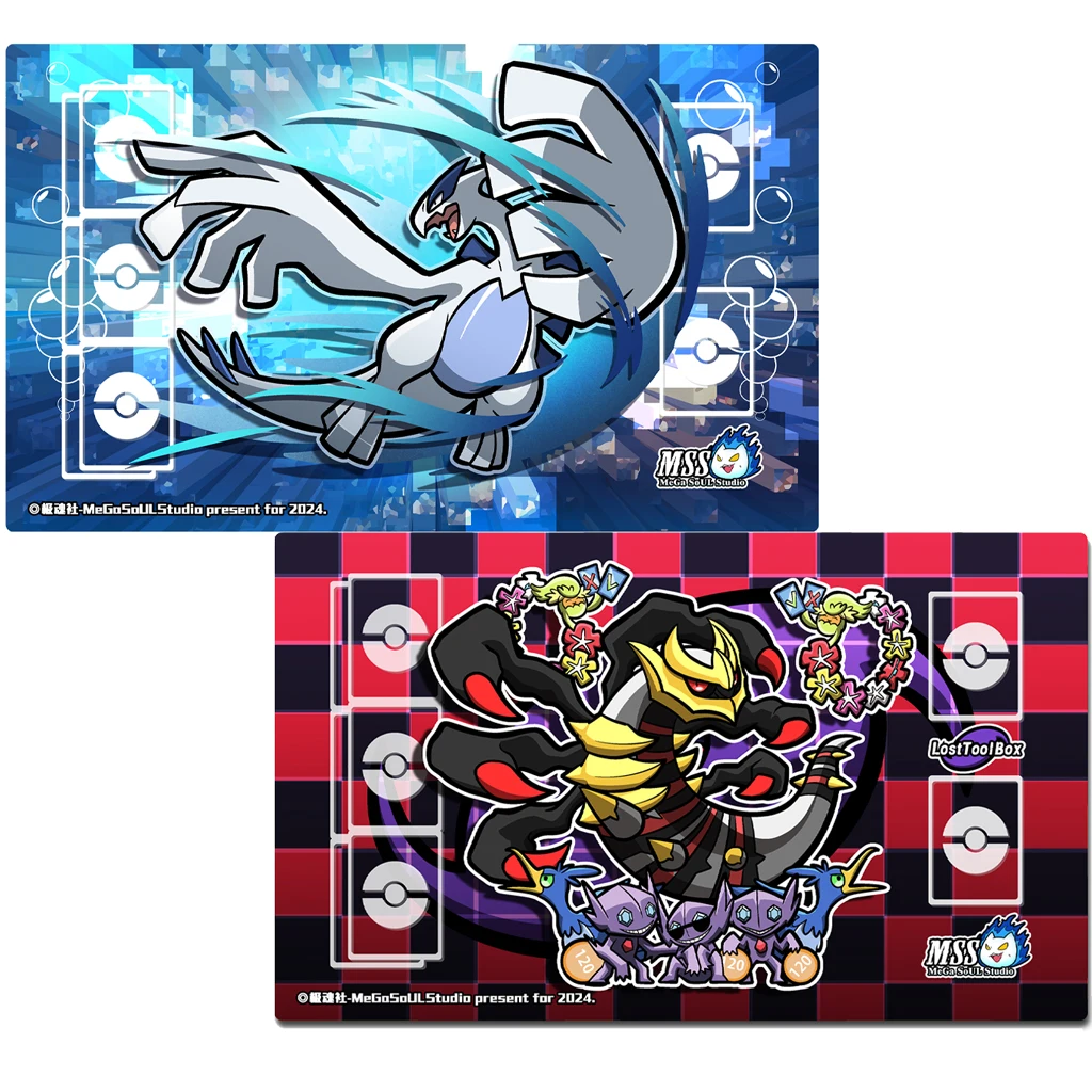 600x350x2 มม.โปเกมอน ลูจิอา จิราติน่าเพลย์แมท - DIY Dual-Use TCG การ์ดเกมแผ่นรองเมาส์ยางกันลื่นอะนิเมะของขวัญ