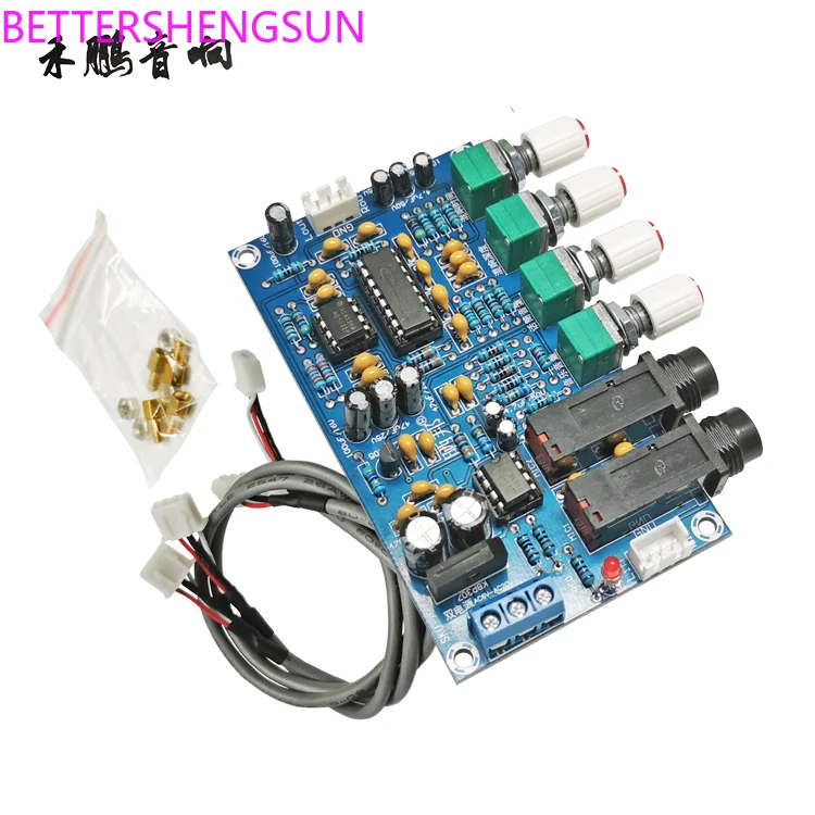 XH-M173 Karaoke Microphone Amplifier Board Karaoke Reverb Microphone Module Karaoke Amplifier Board Module Dual Power Ac12v