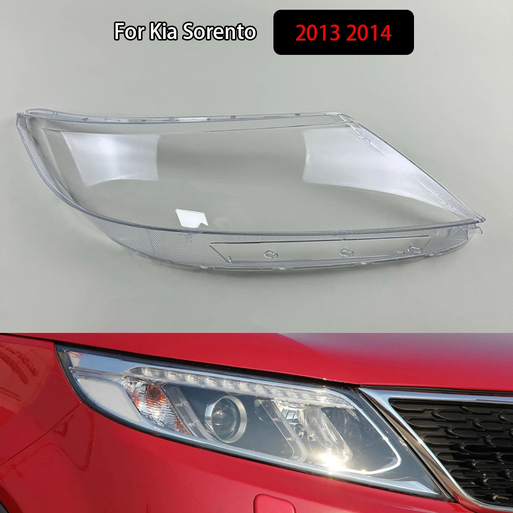 

For Kia Sorento 2013 2014 Front Headlight Cover Transparent Headlamp Lamp Shell Replace Original Lampshade Plexiglass