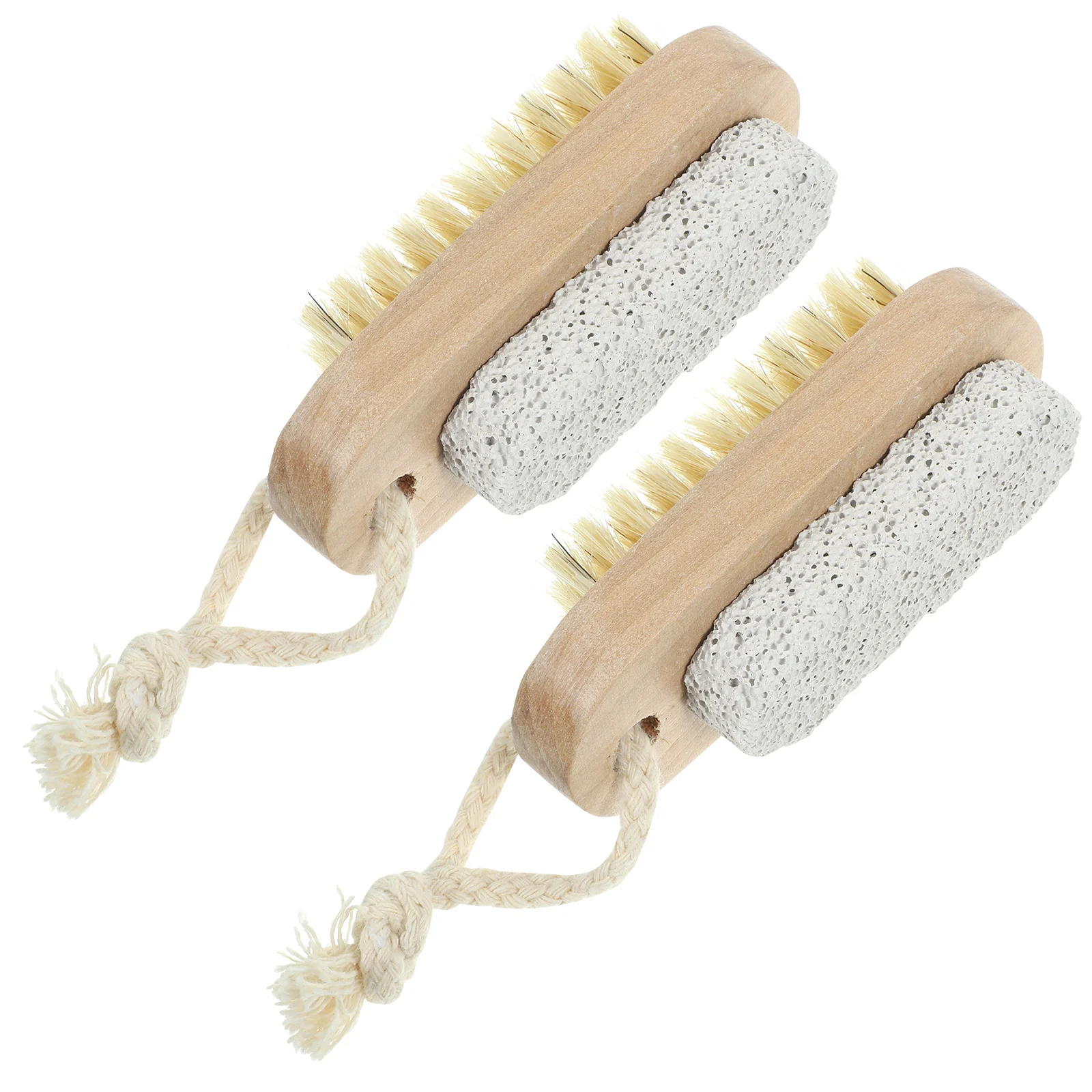 

2 Pcs Cleaning Brush Double Sided Pumice Nail Exfoliate Dead Skin Stone 2pcs Bath Scrubber Shower Foot with for Feet