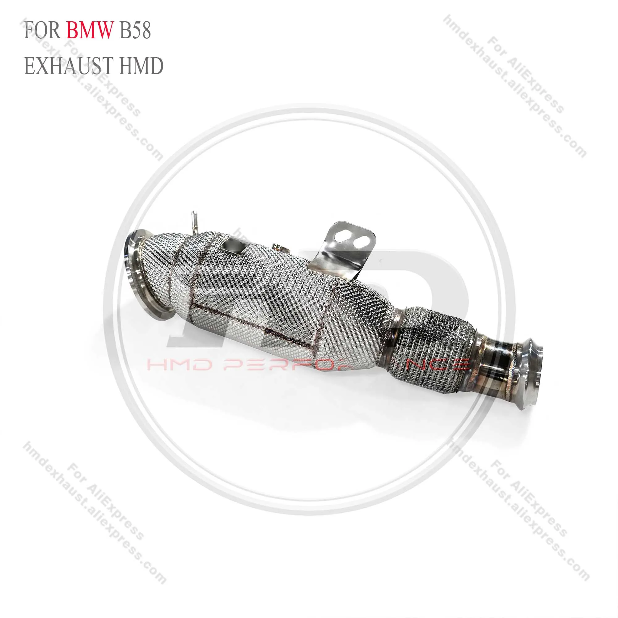 HMD Exhaust Downpipe for BMW M340i B58 3.0T With Catalytic Converter Header Catless Pipe Car Accessories