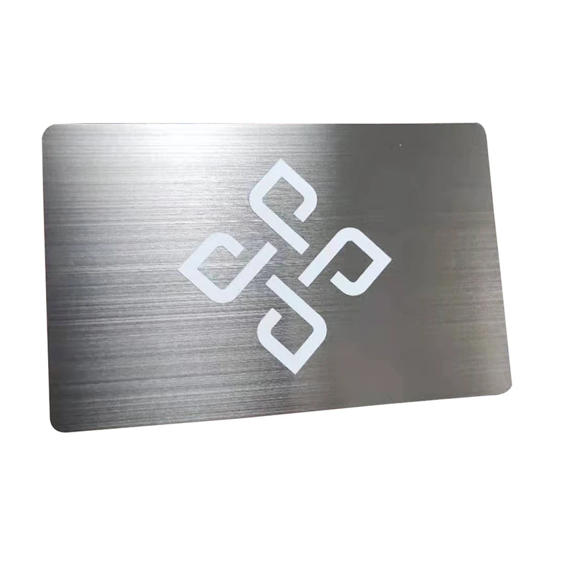 Producto personalizado, tarjeta de metal NFC impresa personalizada, negro mate, plata, oro con chip