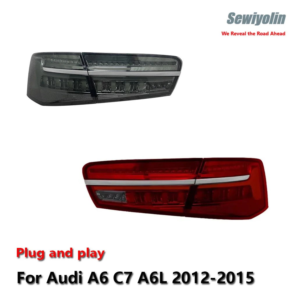 

Светодиодные задние фонари для Audi A6 C7 A6L 2012-2015: ДХО, стоп-сигнал, указатель поворота, подключение Plug and Play