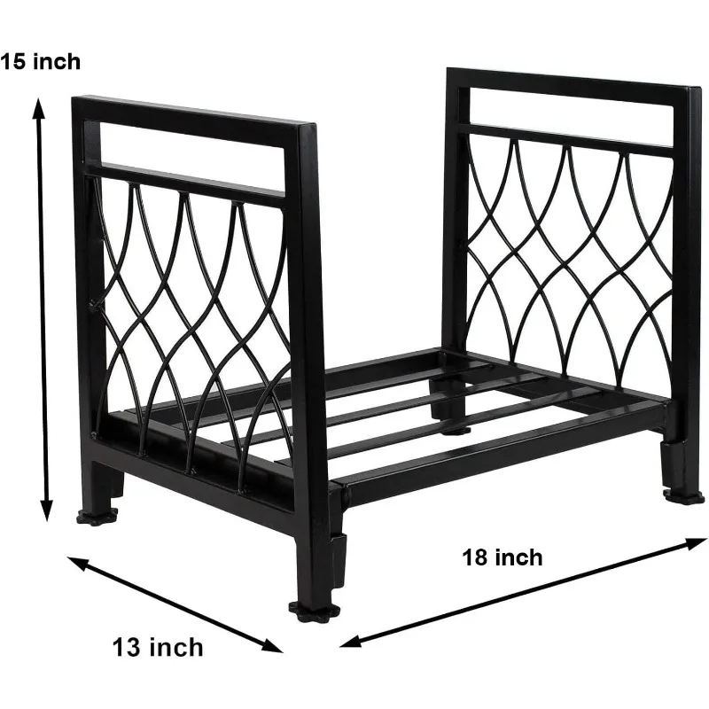 Firewood Rack Indoor Outdoor Firewood Rack Decorative Heavy Duty Steel Firewood Rack