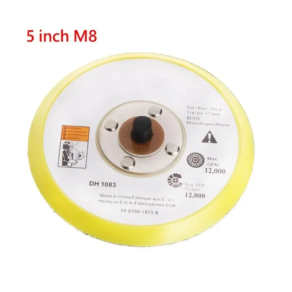 2/3/5 Inch Polishing Sanding Disc M6/M8 Backing Pad Hook And Loop Backer Plate Polishing Pad For Pneumatic Sander Power Tool