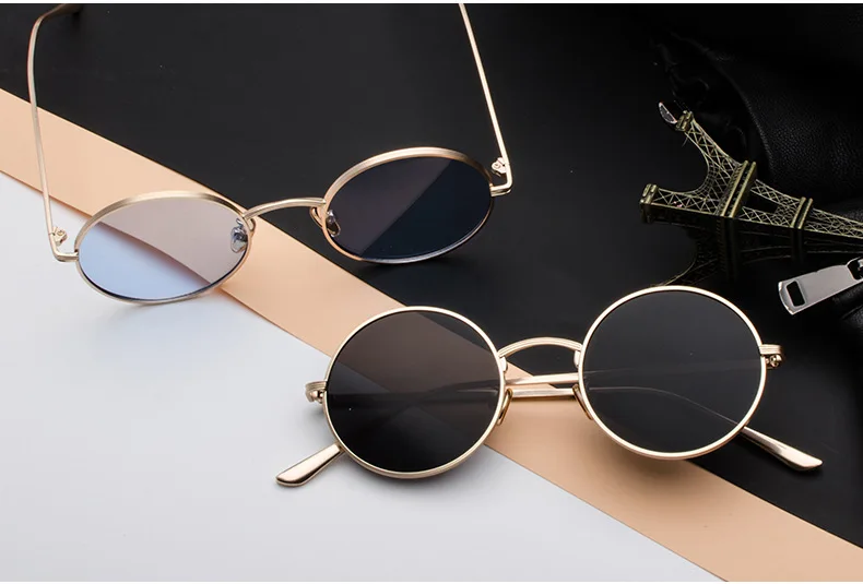 

Wind Restoring Ancient Way Round Metal Frame Active Sports Polarized Sunglasses Female Male Individuality Eye Glasses