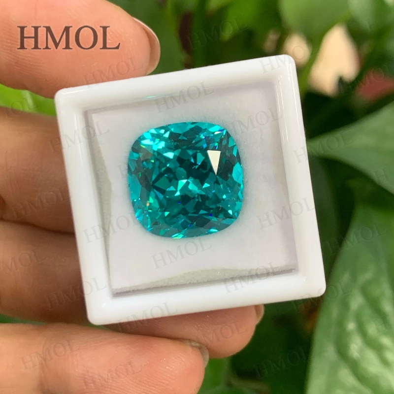 

Lab Grown Paraiba Cushion Shape VVS1 Gemstones Beads DIY Jewelry Making Women Selectable AGL Certificate Charms Earrings Rings