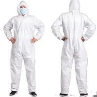 Disposable Breathable Dustproof Water Oil Resistant Work Safety Overall Anti Dust Spary Painting Decorating Labour Coverall Suit