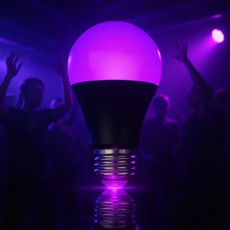 Lampadine nere 9W LED UV Blacklight 395-400nm per Blacklight Glow in The Dark Body Paint Poster fluorescente Lampada al neon