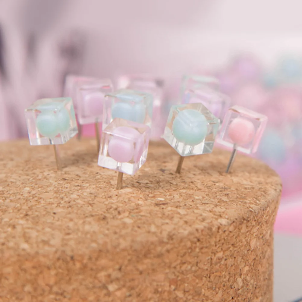80pcs Colorful Push Pins Candy Colors Creative Thumbtacks For Cork Board Bulletin Board Whiteboard Home Office School Decoration