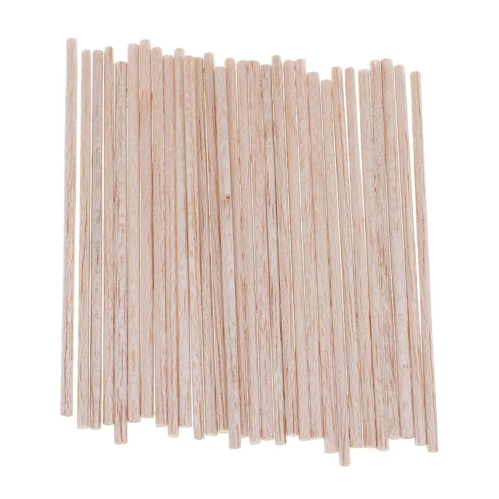 50mm/75mm/10mm Wooden Dowel Rods Unfinished Round Crafts DIY