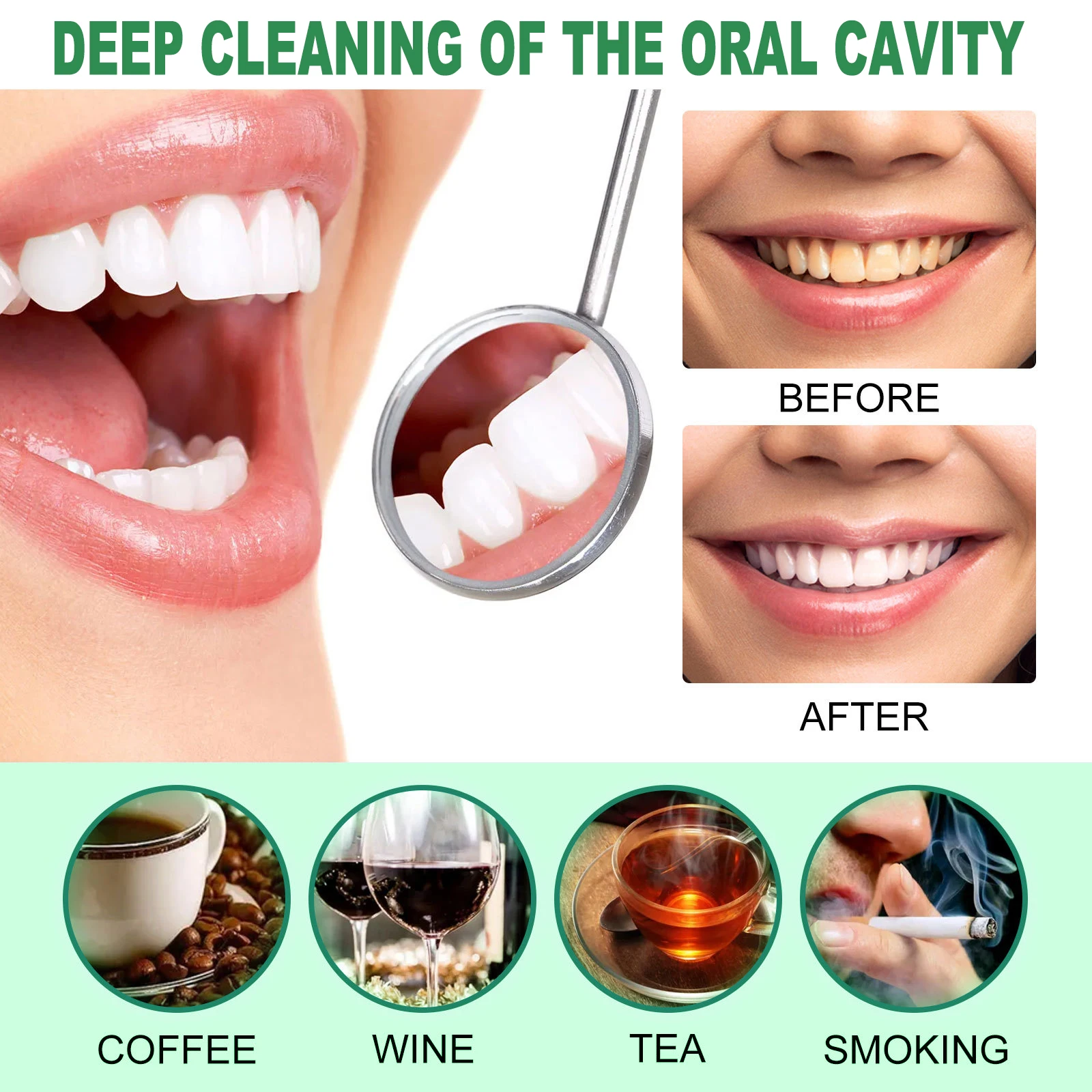 Bamboo Charcoal Teeth Whitening Powder Natural Organic Removes Stains Bad Breath Oral Care 60G view 5