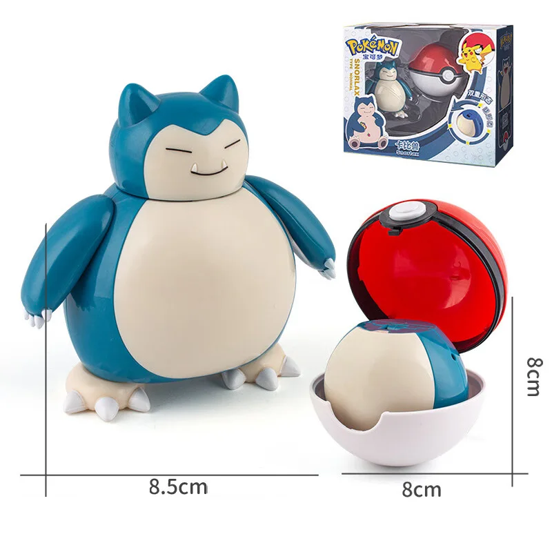 Pokemon Ball Deformation Toys Pikachu Mewtwo Snorlax Gyarados Original Pocket Monster Pokeball Action Figure Children Toys Gift