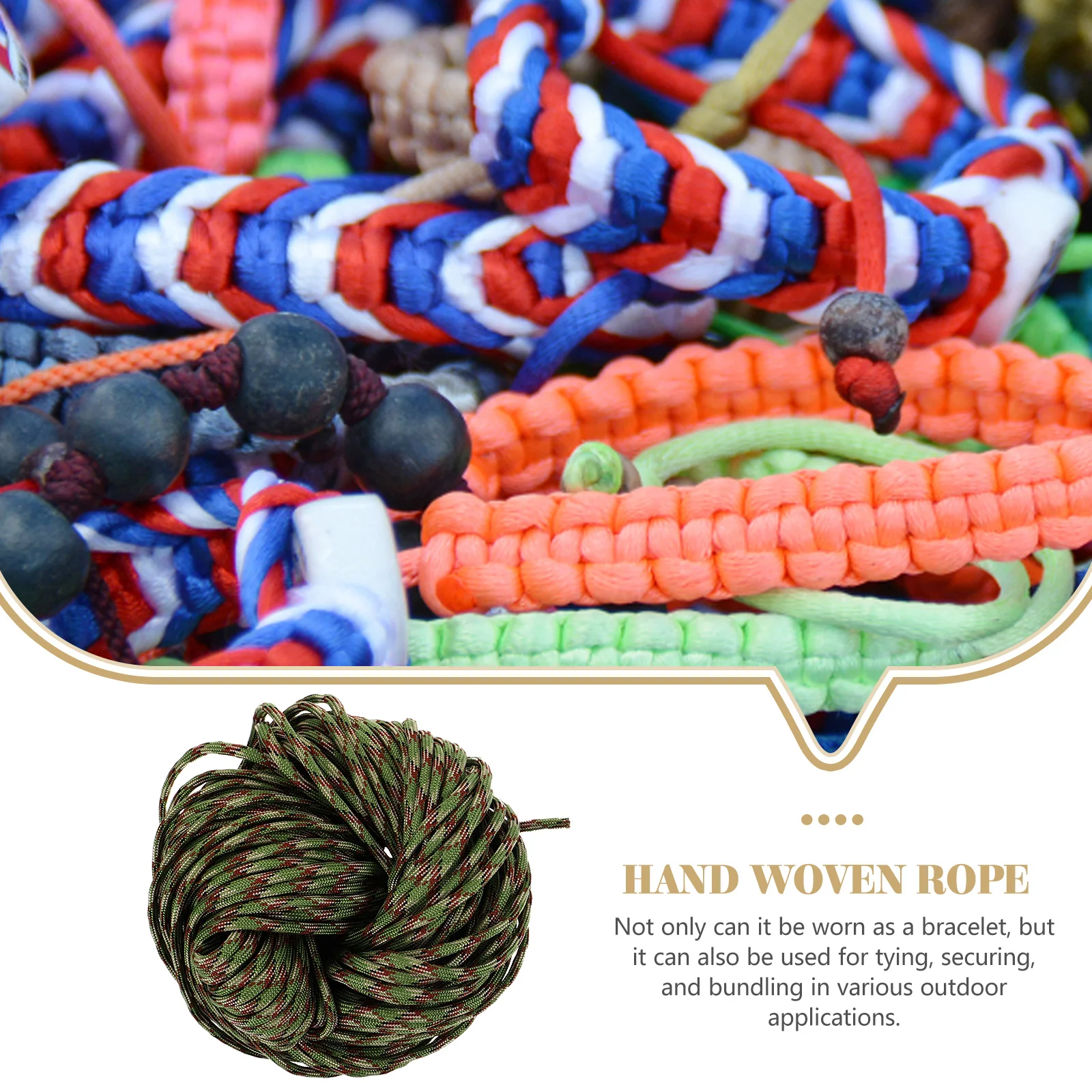 

Convenient Tent Rope Cord Sturdy Polyester Material Easy Install Disassemble Multi-Use DIY Accessories Outdoor Camping Hiking