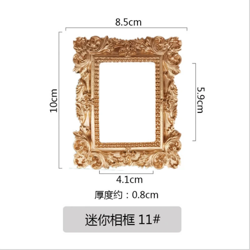 Golden Retro Photo Frame Nail Art Jewelry Decoration Home Decoration Photography Background Shooting Photo Props