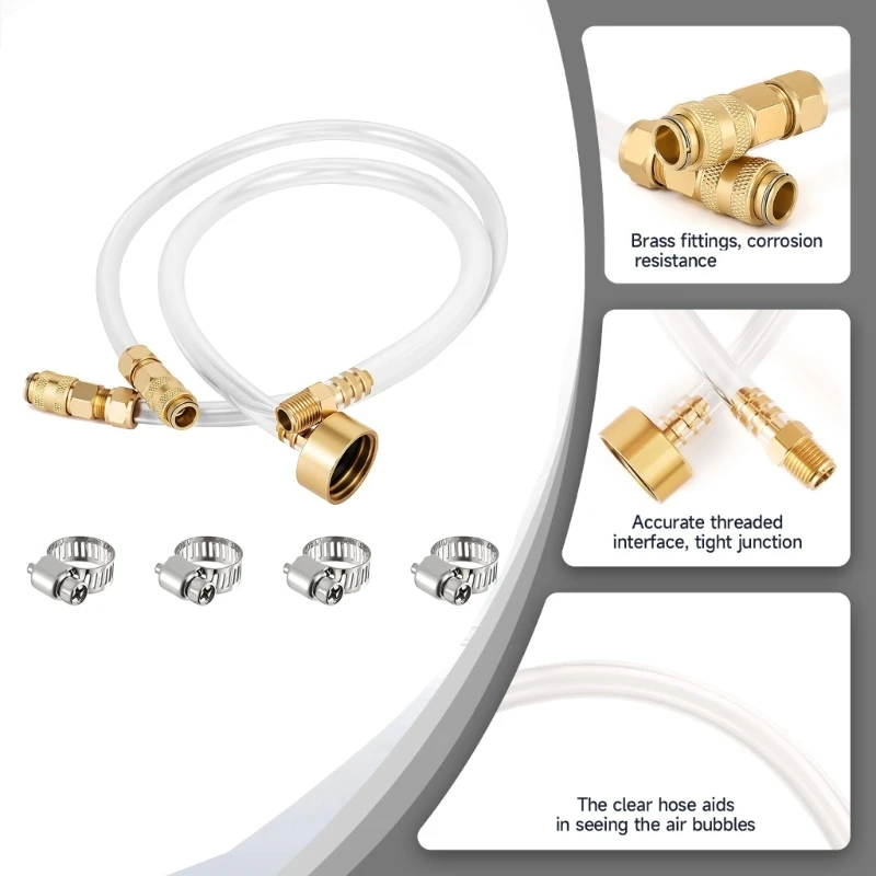 

H3CE Hydraulic Steering Vent Tool Quick Connection Fittings Leak Proof Design Marine Bleeder Tool for Ship Repairs