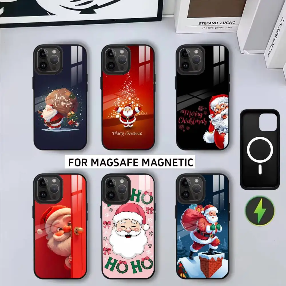 

C-Christmas S-Santa C-Claus Phone Case For iPhone17,16,15,14,13,12,11 Plus,Pro Magnetic For Magsafe Wireless Charging