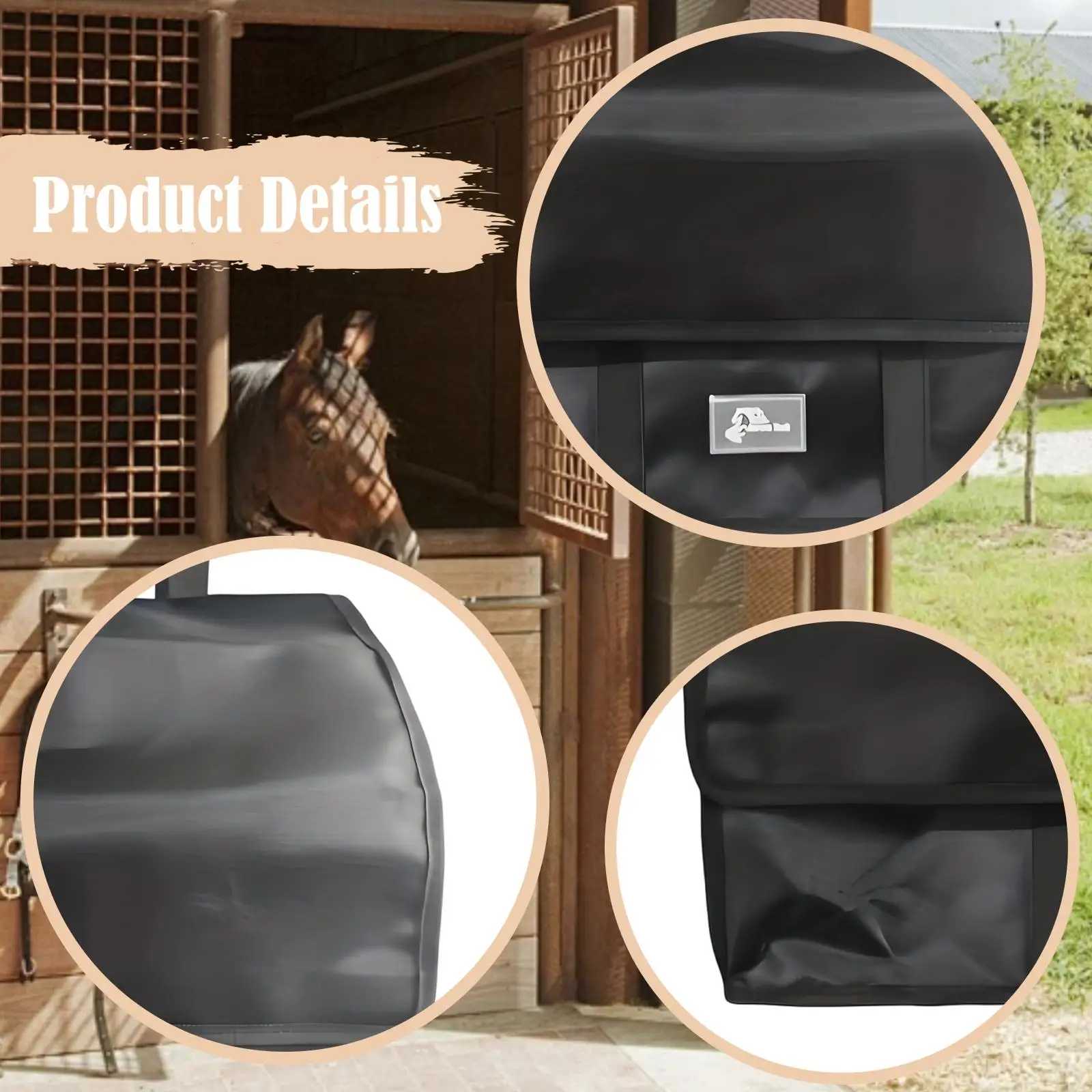 馬具収納バッグ-二層式-馬用ブランケットオーガナイザートートバッグ-乗馬用品用多機能ポケット付き