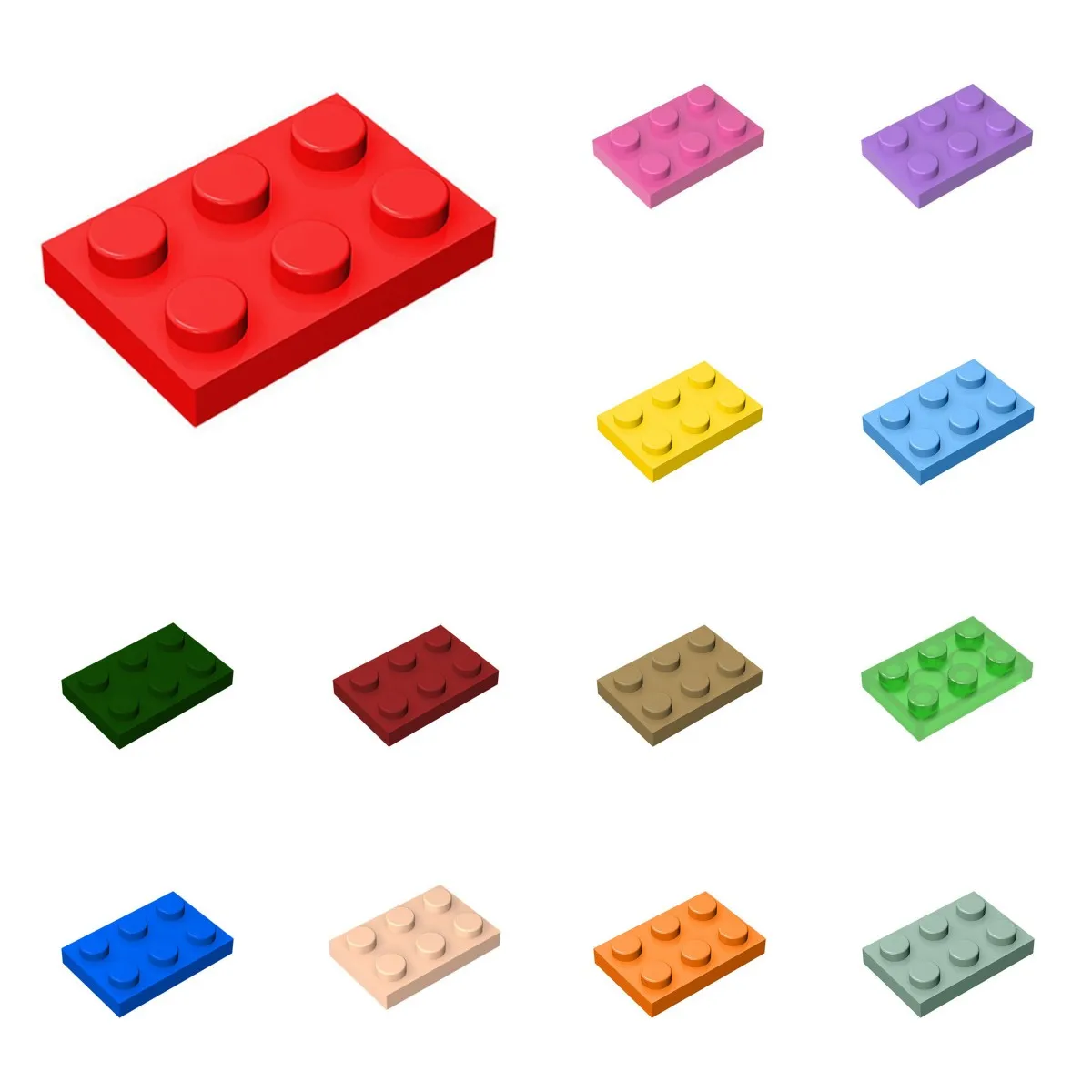 50pcs 3021 plaque 2x3 points briques jouets pour blocs de construction techniques jouets pour enfants Compatible éducatif créatif bricolage MOC