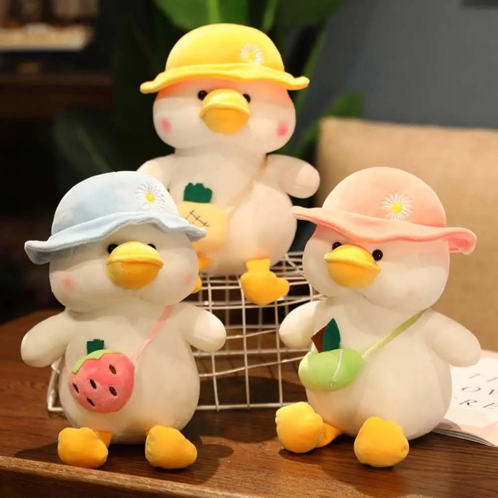 

Cute 30cm Soft Go to School Duck Plush Toy Stuffed Animals Soothing Playmate Kids Toys Pillow Christmas Birthday Gifts