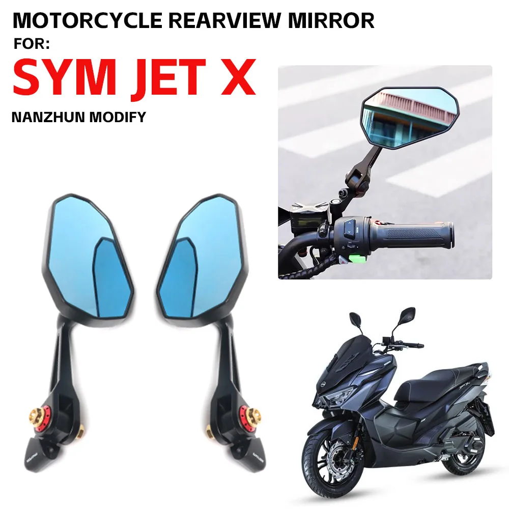 SYM JET X JET-X 125 Jet-x 150 Motorcycle Rear View Mirror White Reverse Mirrors Reflective Side Mirror JET X Sym Accessories