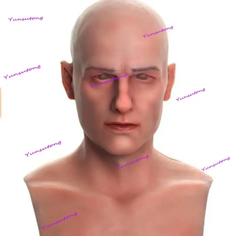 

Силиконовая маска для лица, капюшон старика, латексный реквизит, анфас, вечеринка, забавное платье