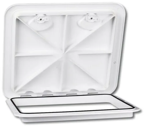 270*375mm BOAT DECK HATCH & LID WHITE - Boat/Marine/Caravan/RV/Storage Stainless Steel