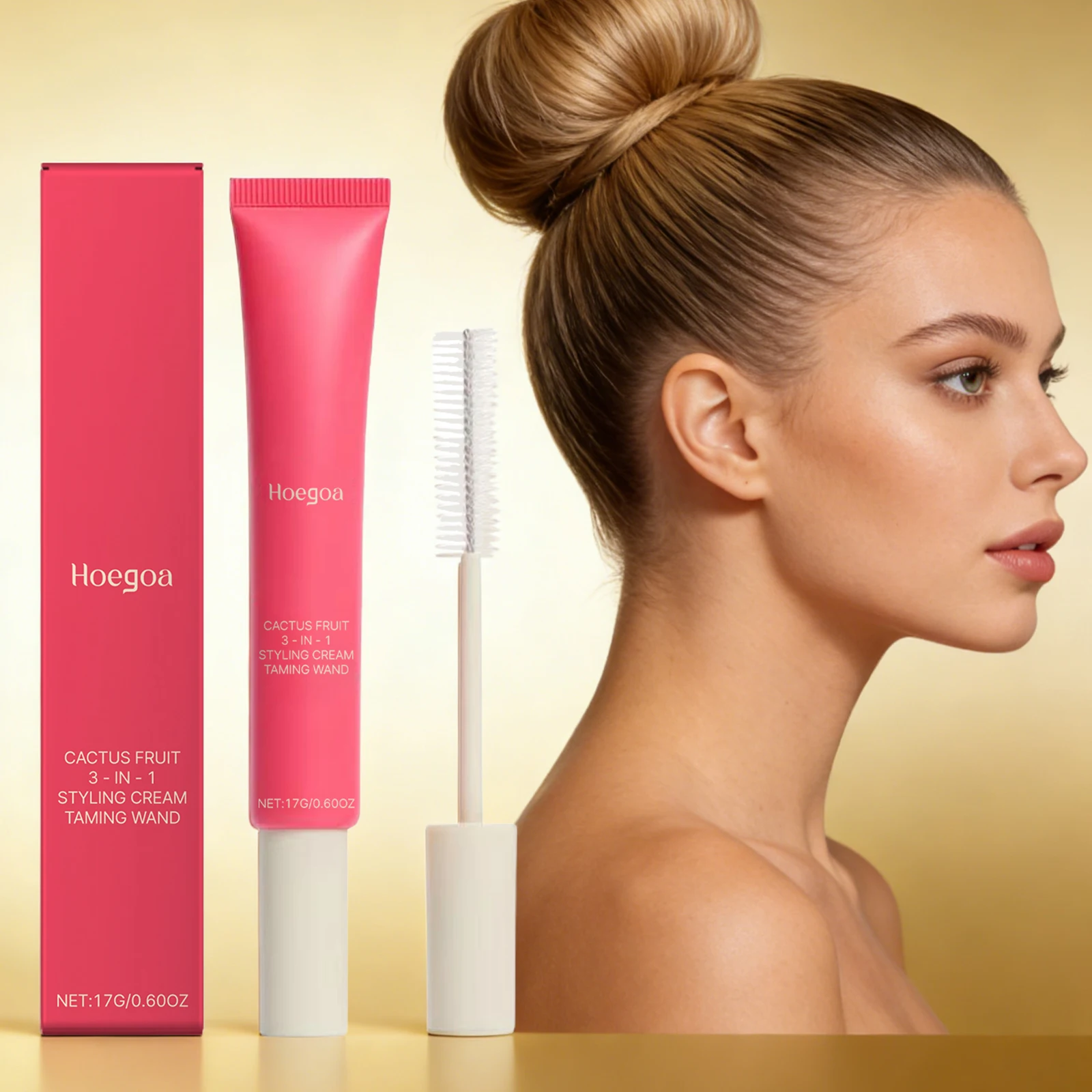 3 In 1 Hair Styling Cream Refreshing No-Greasy Edge Smoothing Anti-Frizz Big Brush Fixed Easy Use Broken Hair Arrangement Cream